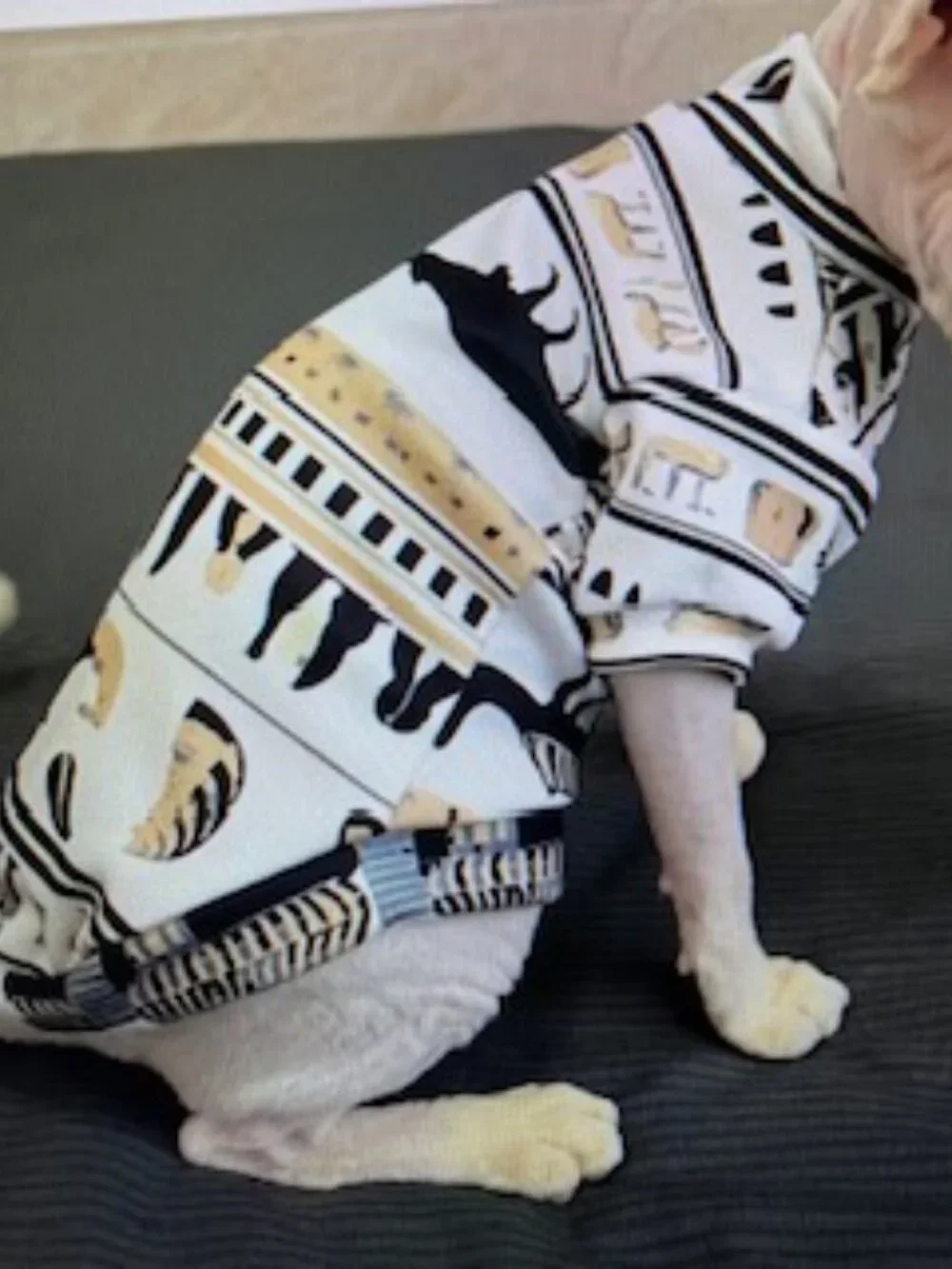 Sphynx Devon Rex Hairless Cat Clothes Stretchy Soft Fabric